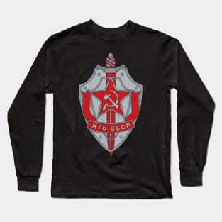 KGB Badge Cartoon Style Long Sleeve T-Shirt